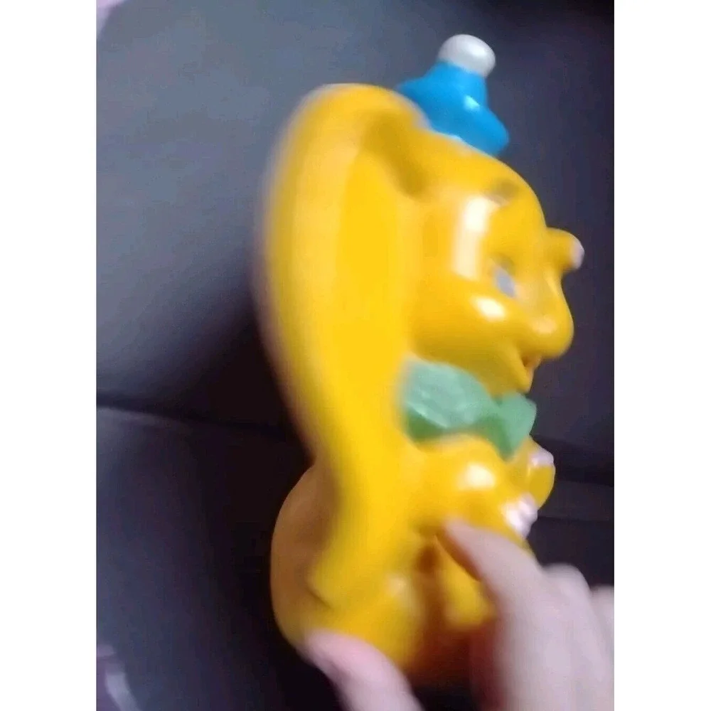 Vtg Dumbo.the Elephant Piggy-Bank Disney Ylw Chalkware Ceramic Prop Pre'72 RARE